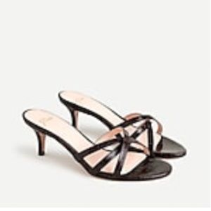 🌟 J. Crew Strappy Sandals Croc-Embossed Leather, Size 11